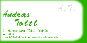 andras toltl business card
